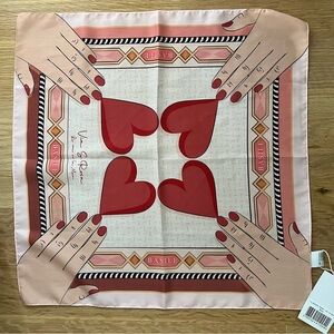 Basile Heart Print Scarf | LE FOULARD CŒUR SUR LA | French Scarf NWT